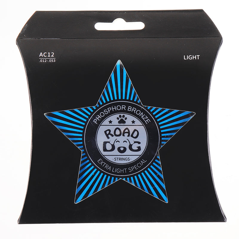 ROAD DOG AC12 6 Pcs Set Ultra-thin Coating Harder Phosphorus Copper String Electric Guitar Strings