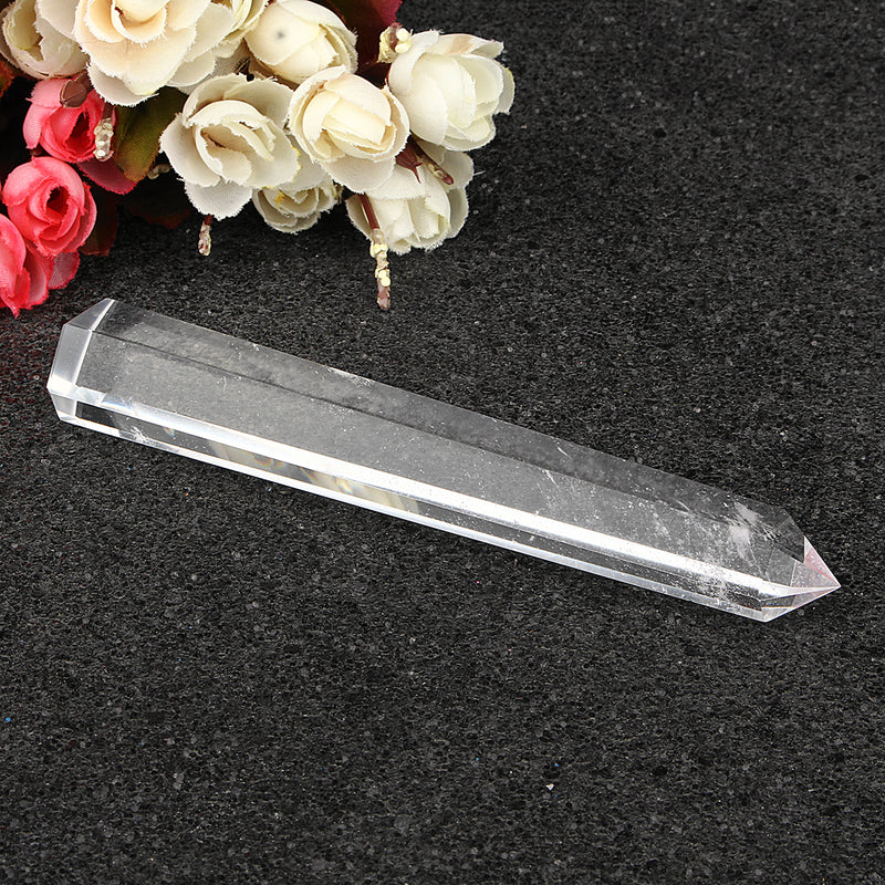 50g 100% Natural Clear Quartz Crystal Point Specimen Healing Rock Stone 150mm Home Decorations Gift