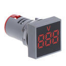 10pcs Red 22MM AC 12-500V Voltmeter Square Panel LED Digital Voltage Meter Indicator Light