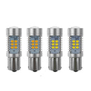 Pair 1156 BA15S 21SMD LED Car Brake Lights Tail Bulb Stop Lamp White/Yellow 12W DC 12V