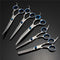 5Pcs/Set Dog Cat Pet Professional Grooming Hair Cutting Thinning Curved Scissors Shear
