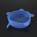 6pcs Silicone Stretch Lids Fresh Food Wraps Bowl Cup Pot Cover Seal Reusabl P8J9