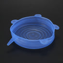 6pcs Silicone Stretch Lids Fresh Food Wraps Bowl Cup Pot Cover Seal Reusabl P8J9