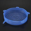 6pcs Silicone Stretch Lids Fresh Food Wraps Bowl Cup Pot Cover Seal Reusabl P8J9