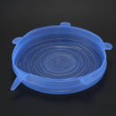 6pcs Silicone Stretch Lids Fresh Food Wraps Bowl Cup Pot Cover Seal Reusabl P8J9
