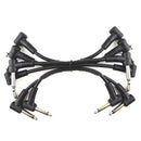 6 x Electric Guitar Cables 6 inch 1/4 Right Angle Effect Pedal Patch Cord B V1T2