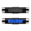 High 2 in 1 Digital LCD Display Screen Hygrometer Thermometer Car Time Clock