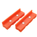 Drillpro 2Pcs 4.5/6 Inch Vise Jaws Multipurpose Magnetic Reversible Vise Soft Jaw Pads for Metal Vise Table Vise