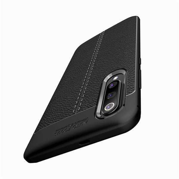 Bakeey Luxury Litchi Pattern Shockproof PU Leather Protective Case for Xiaomi Mi 9 Pro 5G