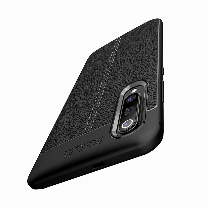 Bakeey Luxury Litchi Pattern Shockproof PU Leather Protective Case for Xiaomi Mi 9 Pro 5G