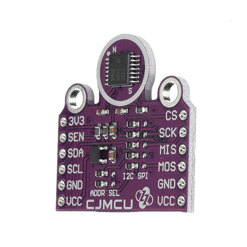 CJMCU-1335 3.3V/5V I2C SPI Hall Effect 360 Non-Contact X-Y Plane Angle Sensor Module