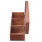 Tea Bag Stores Wooden Tea Box 3 Compartments Hinged Glass Lid Tea Organizer Jewelery Box Storage