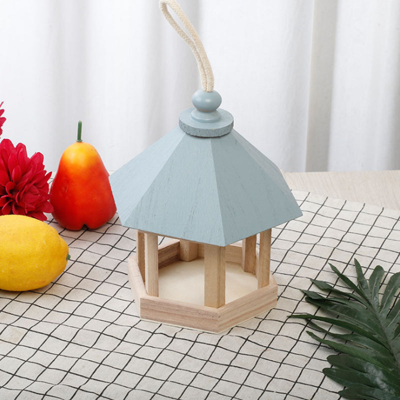 Wooden Hanging Bird Feeder Wild Bird Hotel Outdoor Garden Decorations Nest Box