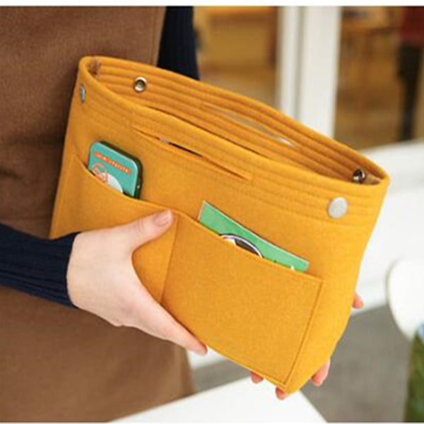 Travel Casual Bag in Bag Felt Multi-pockets Cosmetic Bag Storage Bag