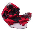 Fashion Elegant Women Flower yarn Long Scarf Soft Shawl Gift red G8T8