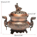 Buddhist Incense Burner Smoke Backflow Zinc alloy Censer Cone Holder,