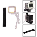 White USB 20 LED Lens Ring Flash Fill Light Lamp for GoPro Hero 3 3+ 4 Came L9P2