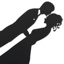 Wedding Anniversary silhouette Family Cake Topper couple with Girl and Boy  H6C1