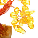 Feng Shui Wealth Lucky Citrine Crystal Gem Money Coins Tree in Money Bag DecF5Y1