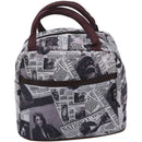black white brown Style Polyester Lunch Bag Lunch Box Package Shop Tote Bag