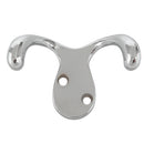 Bright chrome Interior Decor Double Prong Robe Hook
