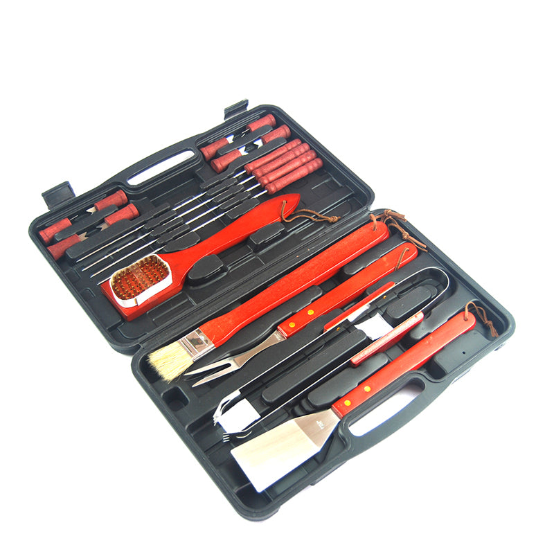 18 Pcs Outdoor BBQ Tools Stainless Steel Camping Picnic BBQ Grill Needle Fork Set Barbecue Supplies