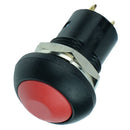 On-Off Latching Waterproof 12mm Push Button Switch SPST 2A IP67, Red