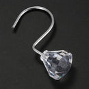 Pack of 12 Shower Curtain Hooks Elegant Diamante Style Acrylic + metal