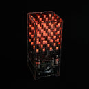 4x4x4 Red+Blue Dual LED Cube Music 3D Light Square Electronic DIY Kit With Remote Control bluetooth Speaker