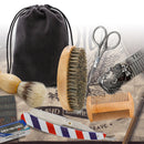 Beard Grooming & Trimming Kit Facial Styling Shaver Comb Brush Scissors Mens Care Tool Set