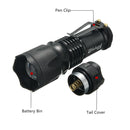 Elfeland XPE 600LM 3Modes Zoomable Mini EDC LED Flashlight AA/14500