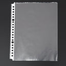 Pack of 200 A5 Clear Punched Pockets - Plastic Poly Folders L6K7
