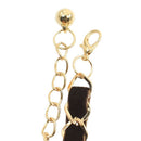 Women Velvet Lanyard Decor Clasp Carabiner Metal Belt Chain