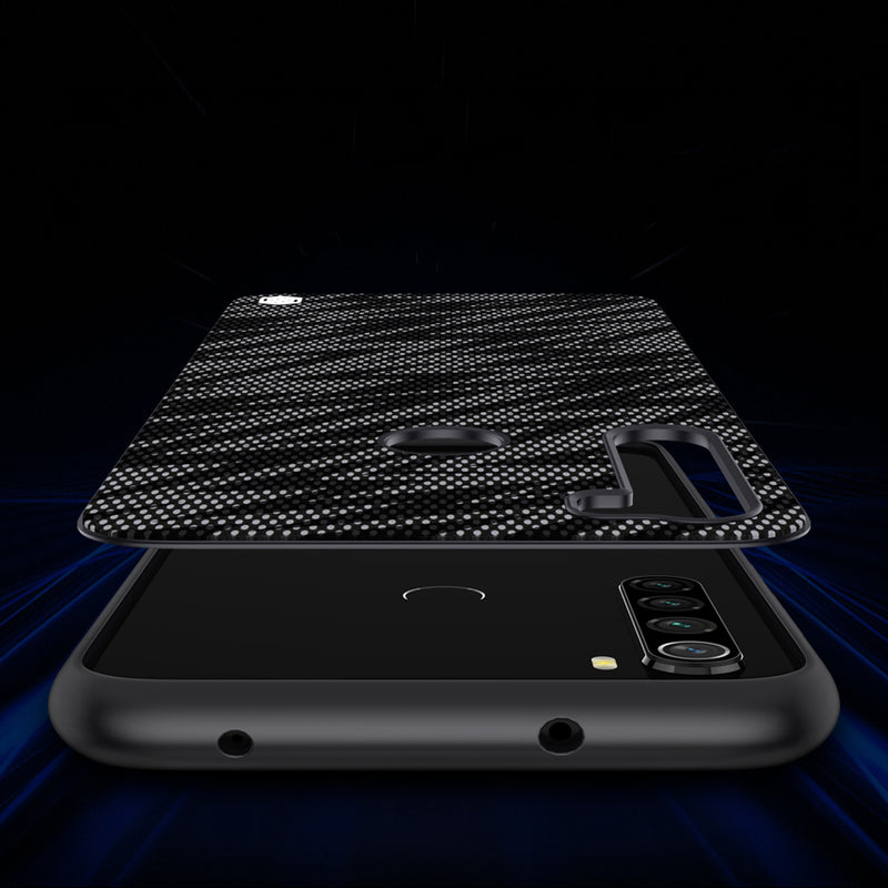 For Xiaomi Redmi Note 8 Case NILLKIN Luxury Luster Twinkle Shield Woven Polyester + PU Leather Hard Back Protective Case