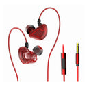 Bakeey X62 Graphene Double Dynamic Driver Earphone 3.5mm Wired In-ear Heavy Bass Stereo Earbuds with Mic