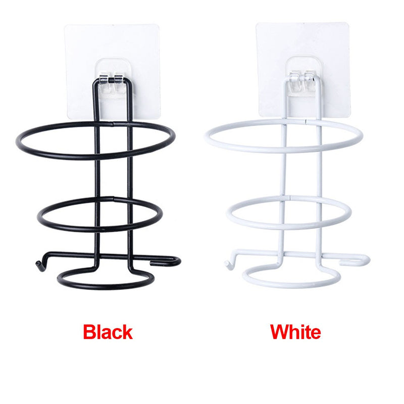 Hair Dryer Iron Rack Holder Organizer Bathroom Wall Mounted Storage Stand Hanger