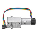 Machifit JGY-370 DC 24V Double Shaft Motor Reduction Gear Turbine Worm Self-locking Low Speed Motor