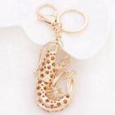 Cute shrimp Rhinestone Keychain Animal Keyring Car K2H1