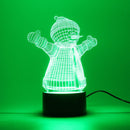 3D Xmas Snowman Night Light 7 Color Changing LED Art Desk Table Lamp For Toy Gift