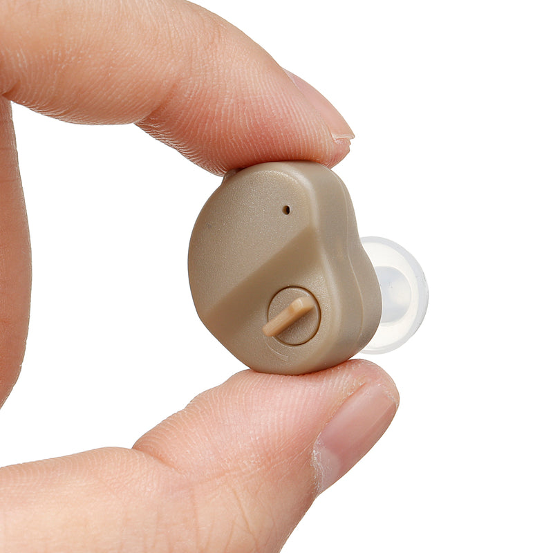 1/2Pcs Portable Digital Hearing Aid Enhancer Mini In-Ear Sound Voice Amplifier