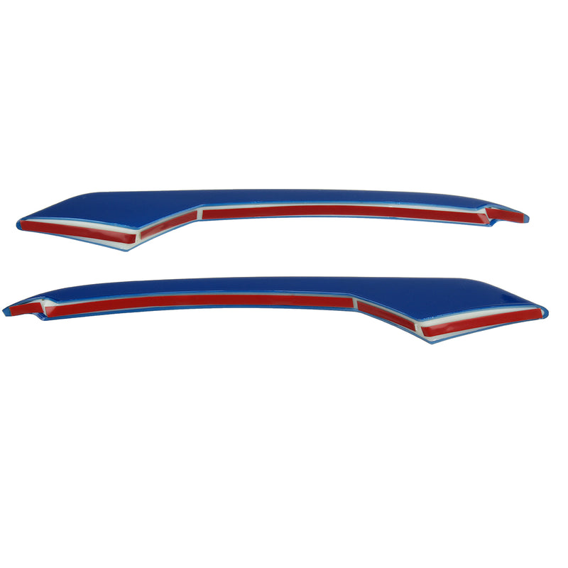 Pair ABS Front Fog Light Lamp Eyebrow Cover Trims for Ford Mustang 2015-2018 Red/Blue/White