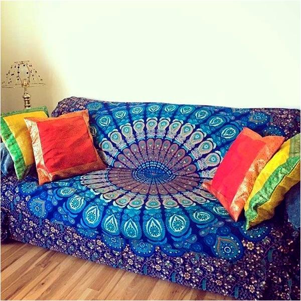 Honana WX-99 New 150x210cm Bohemian Style Polyester Fiber Beach Towel Mat Tapestry Mandala Rectangle Bed Sheet