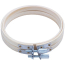 Embroidery Circle Set Hoops Cross Hoop Ring Wooden Round Adjustable Bamboo  T7Z7