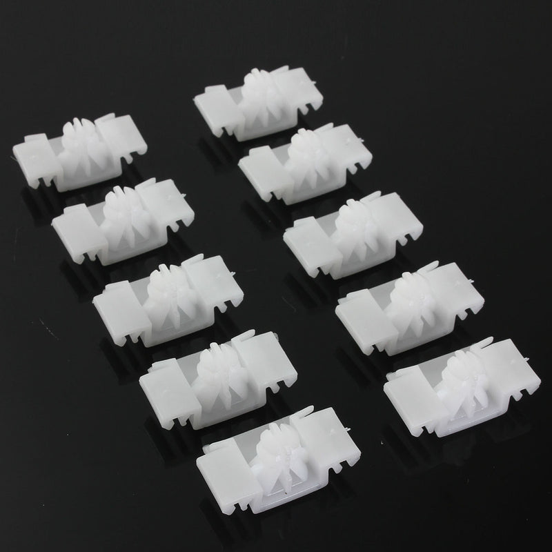 10pcs Car Door Bump Strip Fastener Clips Exterior Side Trim Moulding For BMW E36