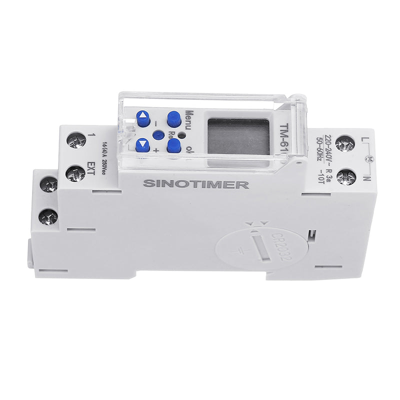 TM610 18mm Single Module DIN Rail 7 Days 24 Hours Programmable Timer Switch 220V