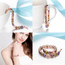 linked bangle bracelet Cubic Zirconia chain fashion Women gift Bridal, 18CM N5O6