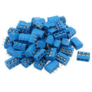 50 Pcs blue ABS KF301-2P 5.08mm 2 Pin Connect Terminal Screw Terminal Conne