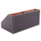 Home Office Wooden Struction Leather Multi-function Desk Stationery Organiz T8F3