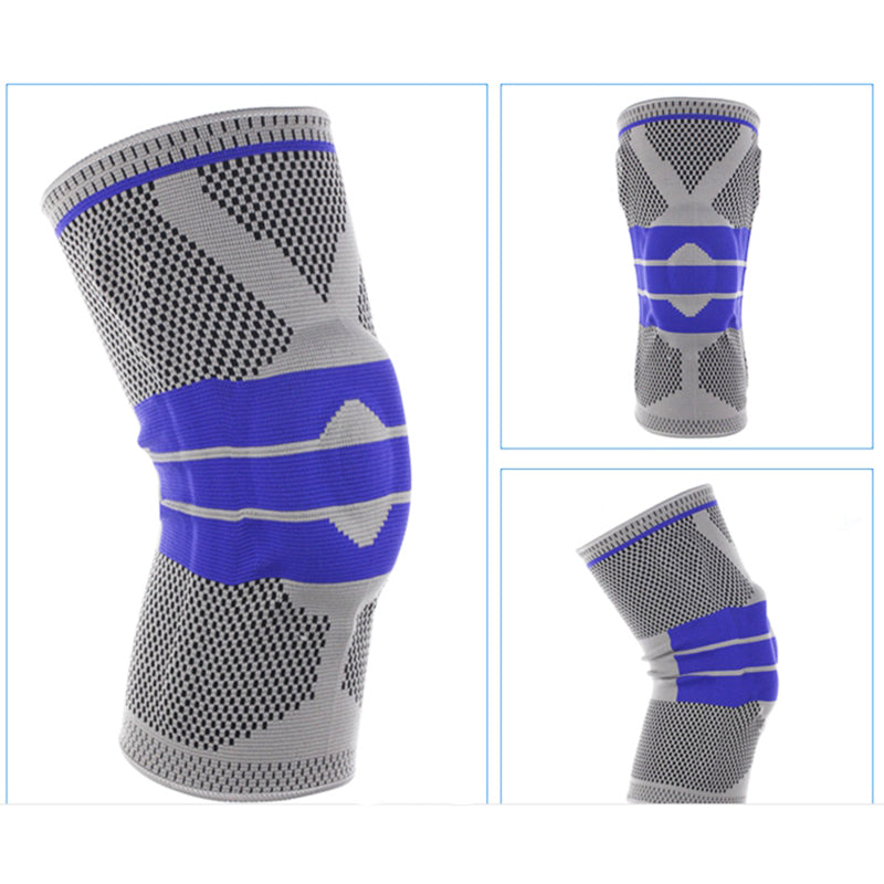 New Gray Elastic Knee Support Bracket Kneepad Adjustable Patella Knee Pad B D5Q7