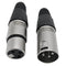 Male / Female XLR Jack 3 Pin Microphone Audio Connector (5 Pair)